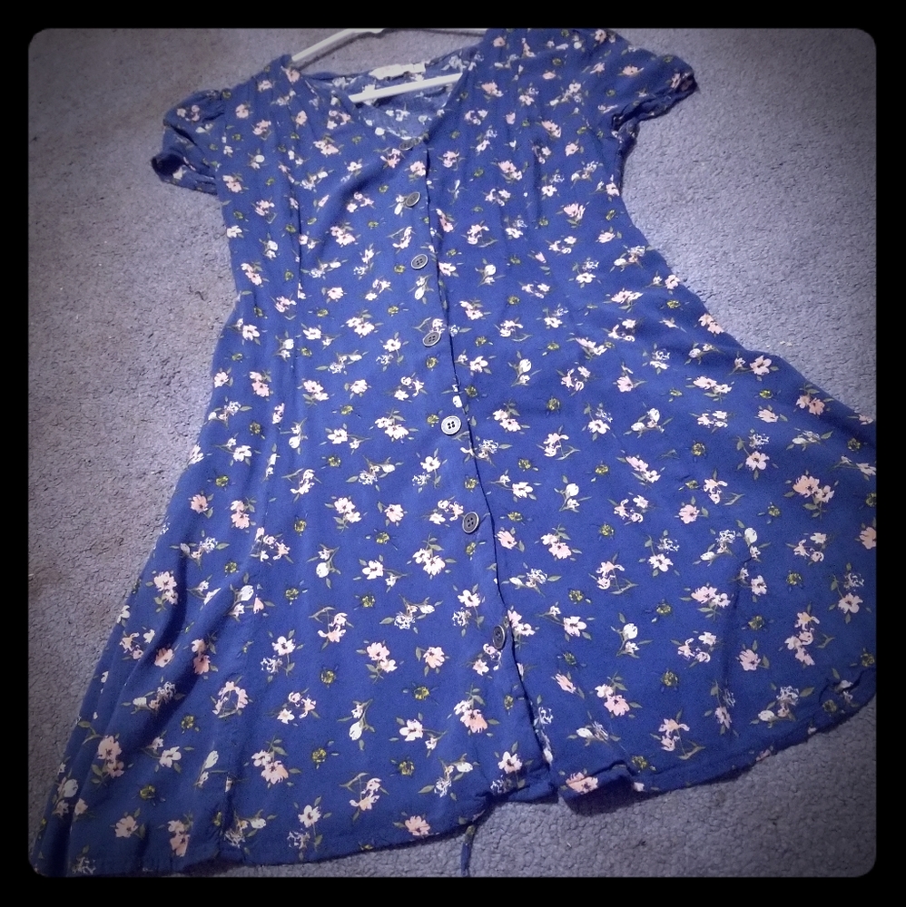 Blue floral dress